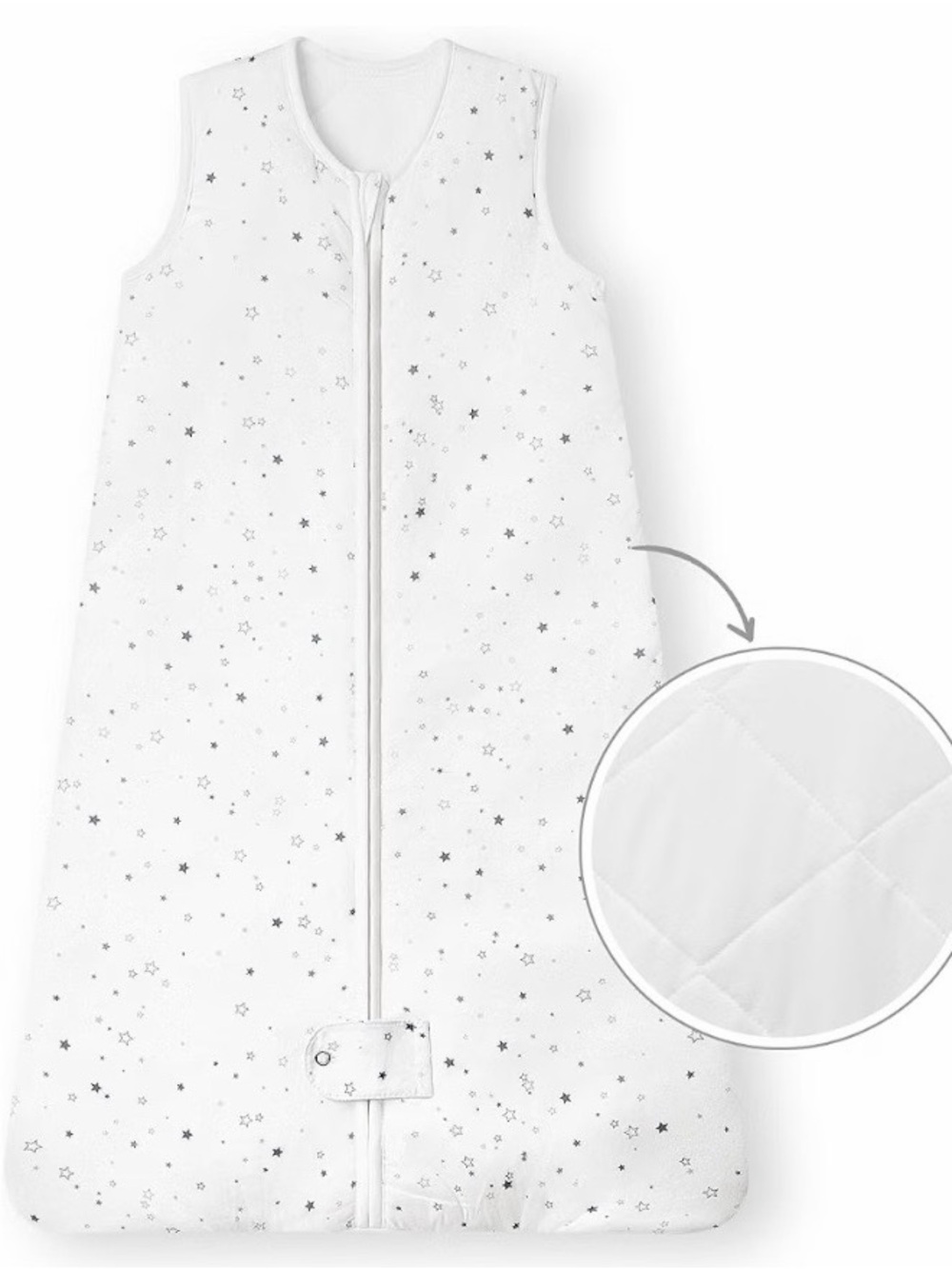 Kids Star-Print Sleep Sack - White